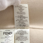 超希少 FENDI フェンディ / 美品 FFロゴ ミンクポケット / カシミア 100% ダブルコート / FF8910 MW18 / size 40  (M) PINK BEIGE