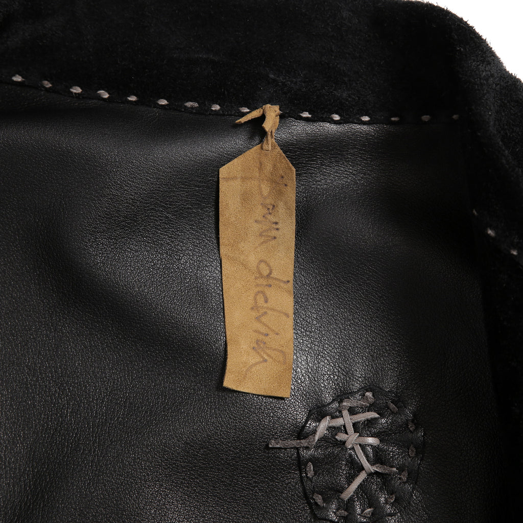 新品 Sisii x PAM DIETRICH / シシ x パムディートリッヒ コラボ / My Jacket カーフ スエード / レザー ジャケット / BLACK