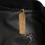 新品 Sisii x PAM DIETRICH / シシ x パムディートリッヒ コラボ / My Jacket カーフ スエード / レザー ジャケット / BLACK
