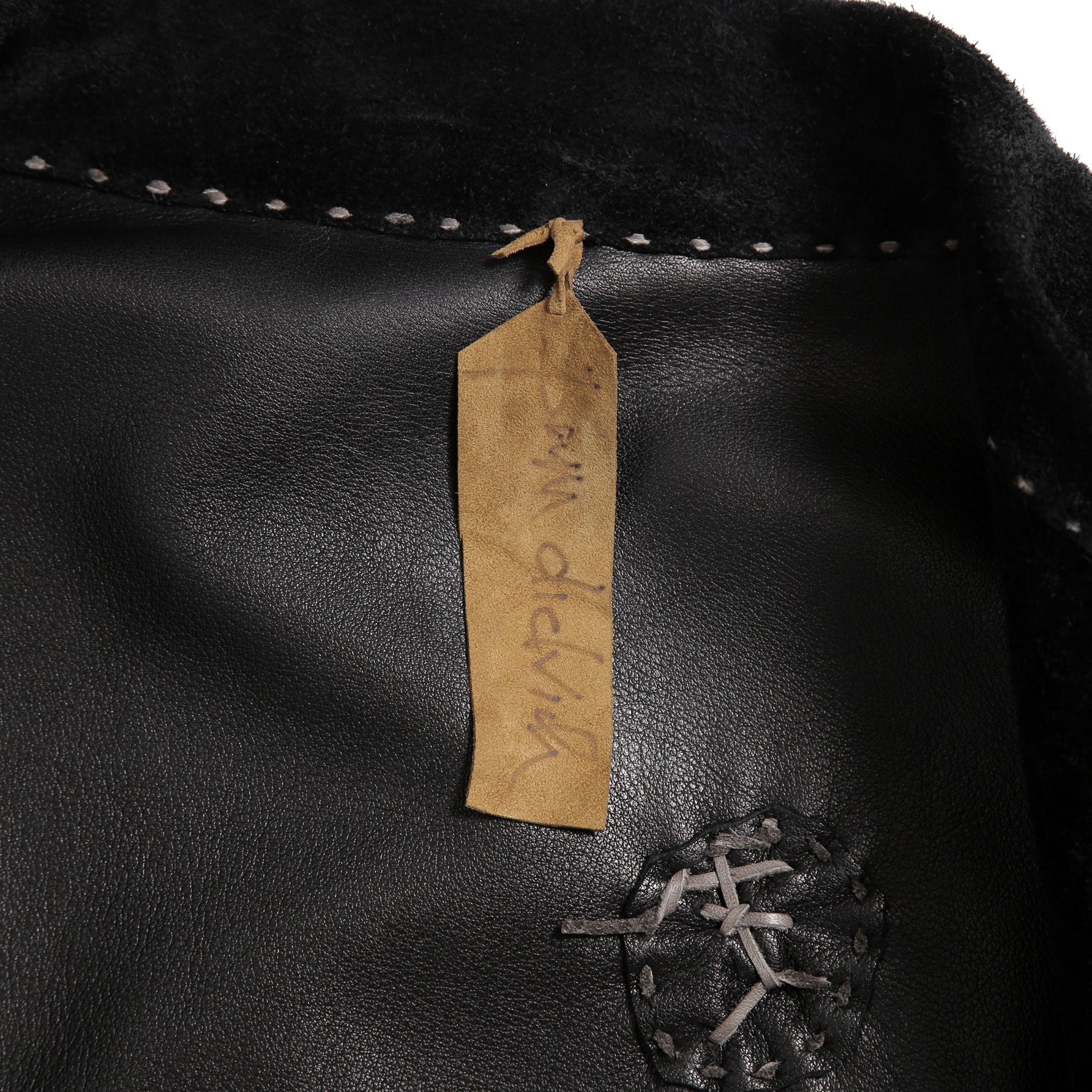 新品 Sisii x PAM DIETRICH / シシ x パムディートリッヒ コラボ / My Jacket カーフ スエード / レザー ジャケット / BLACK