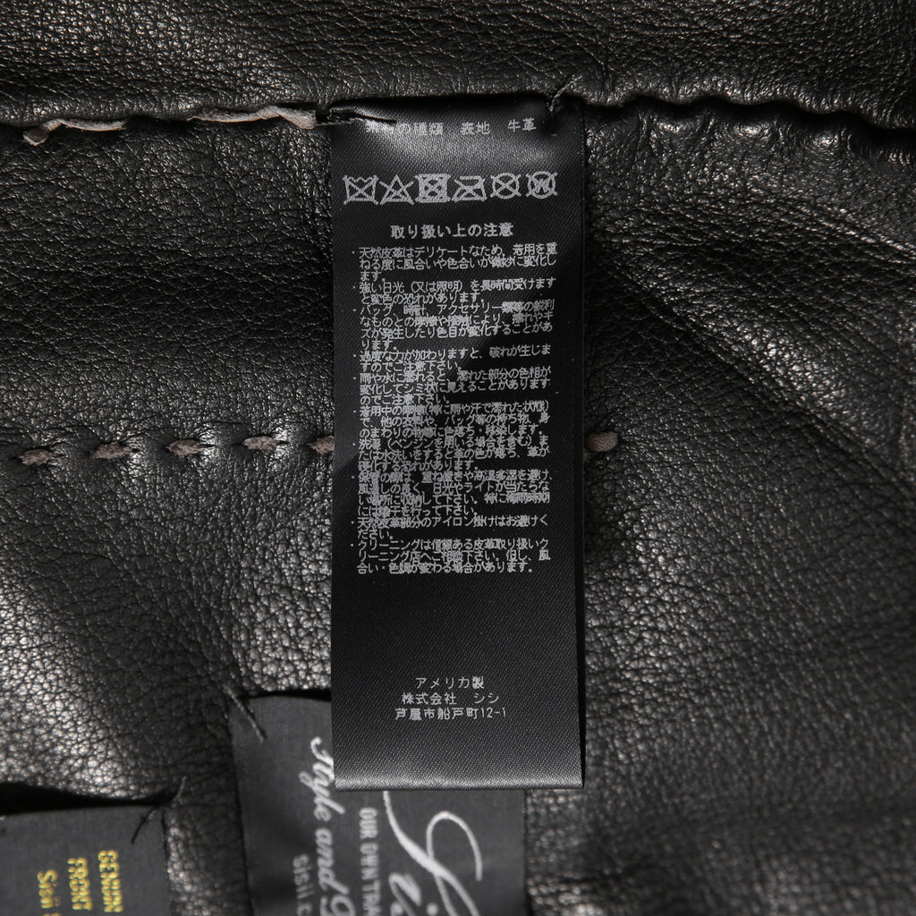 新品 Sisii x PAM DIETRICH / シシ x パムディートリッヒ コラボ / My Jacket カーフ スエード / レザー ジャケット / BLACK