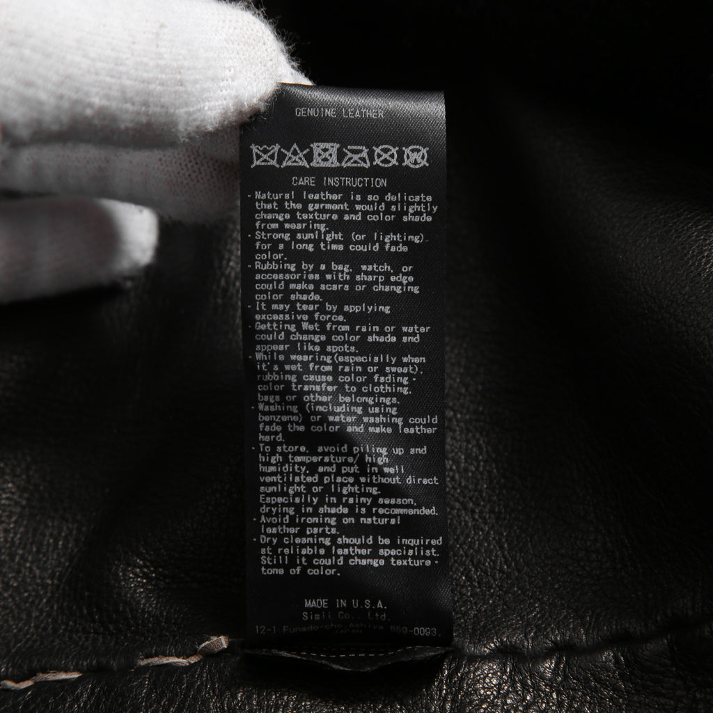 新品 Sisii x PAM DIETRICH / シシ x パムディートリッヒ コラボ / My Jacket カーフ スエード / レザー ジャケット / BLACK