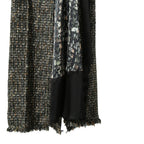 sacai サカイ / 21AW 美品 Tweed Maxi Skirt ラップデザイン ツイード ロングスカート / 21-05741 / size 1 (BLACK x GREEN)