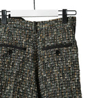 sacai サカイ / 21AW 美品 Tweed Maxi Skirt ラップデザイン ツイード ロングスカート / 21-05741 / size 1 (BLACK x GREEN)