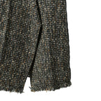 sacai サカイ / 21AW 美品 Tweed Maxi Skirt ラップデザイン ツイード ロングスカート / 21-05741 / size 1 (BLACK x GREEN)