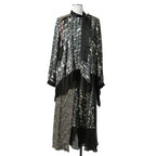 sacai サカイ / 21AW 美品 Tweed Pullover ツイードプルオーバー ブラウス / 長袖シャツ / 21-05737 / size 2 (BLACK x GREEN)