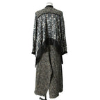 sacai サカイ / 21AW 美品 Tweed Pullover ツイードプルオーバー ブラウス / 長袖シャツ / 21-05737 / size 2 (BLACK x GREEN)