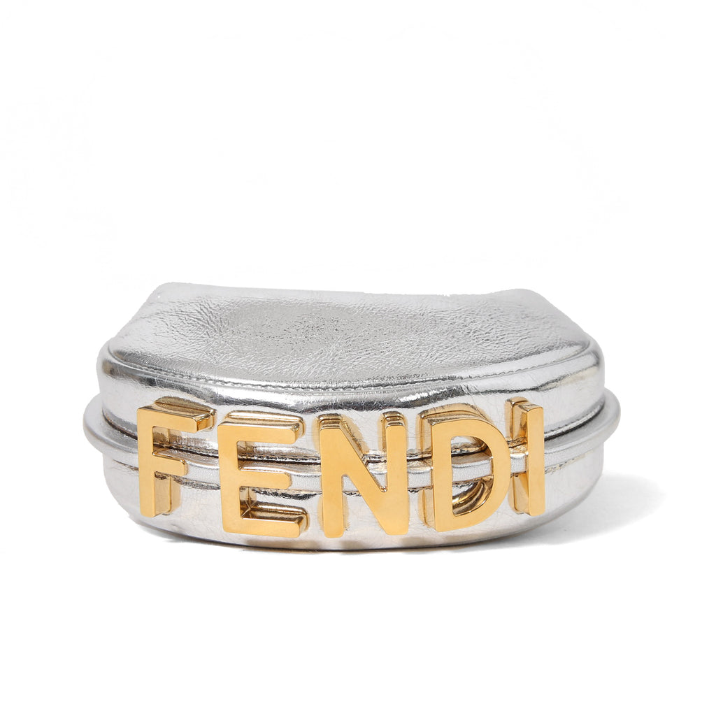FENDI フェンディ / 22SS 美品 ナノ フェンディグラフィ ホーボーバッグ / (SILVER)