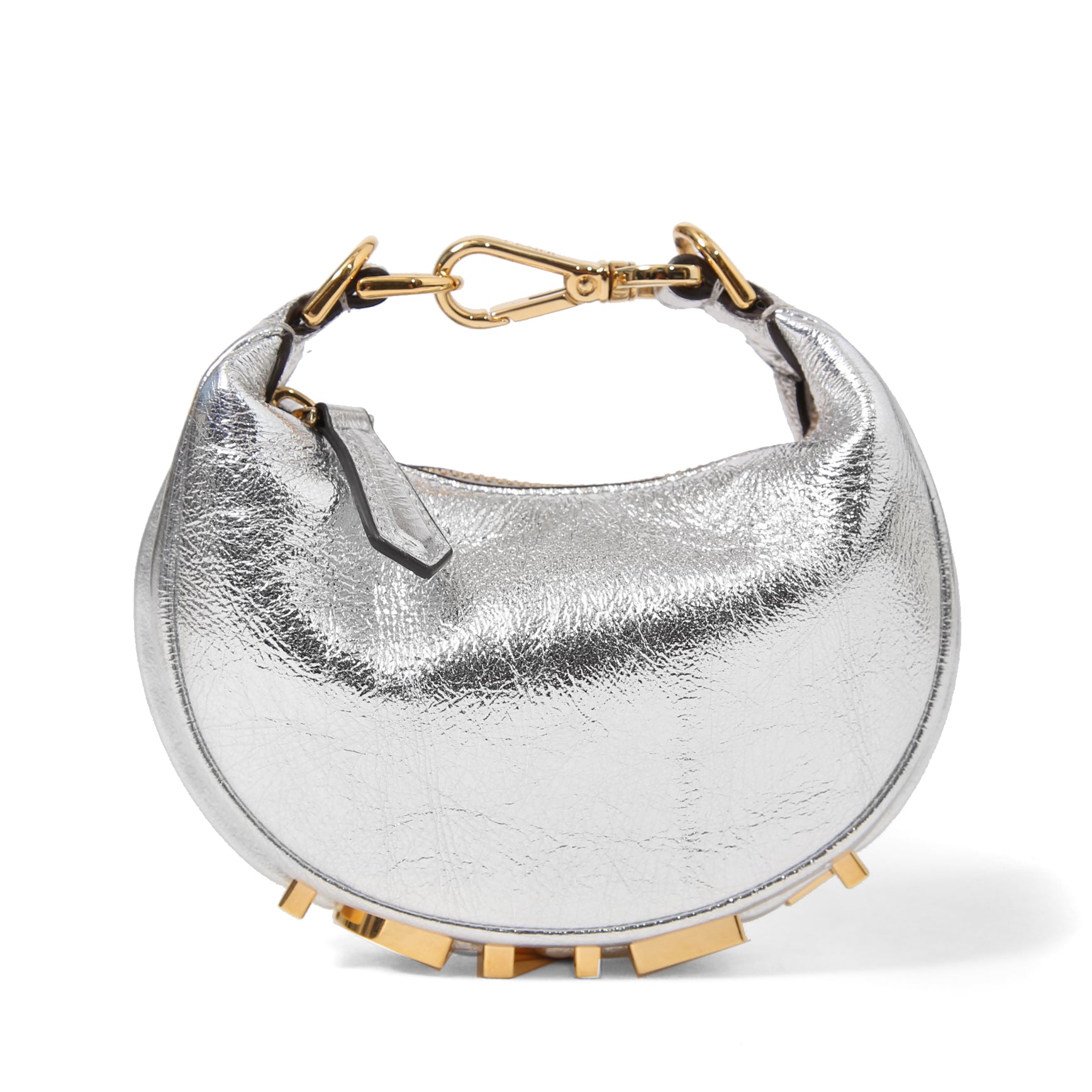 FENDI フェンディ / 22SS 美品 ナノ フェンディグラフィ ホーボーバッグ / (SILVER)