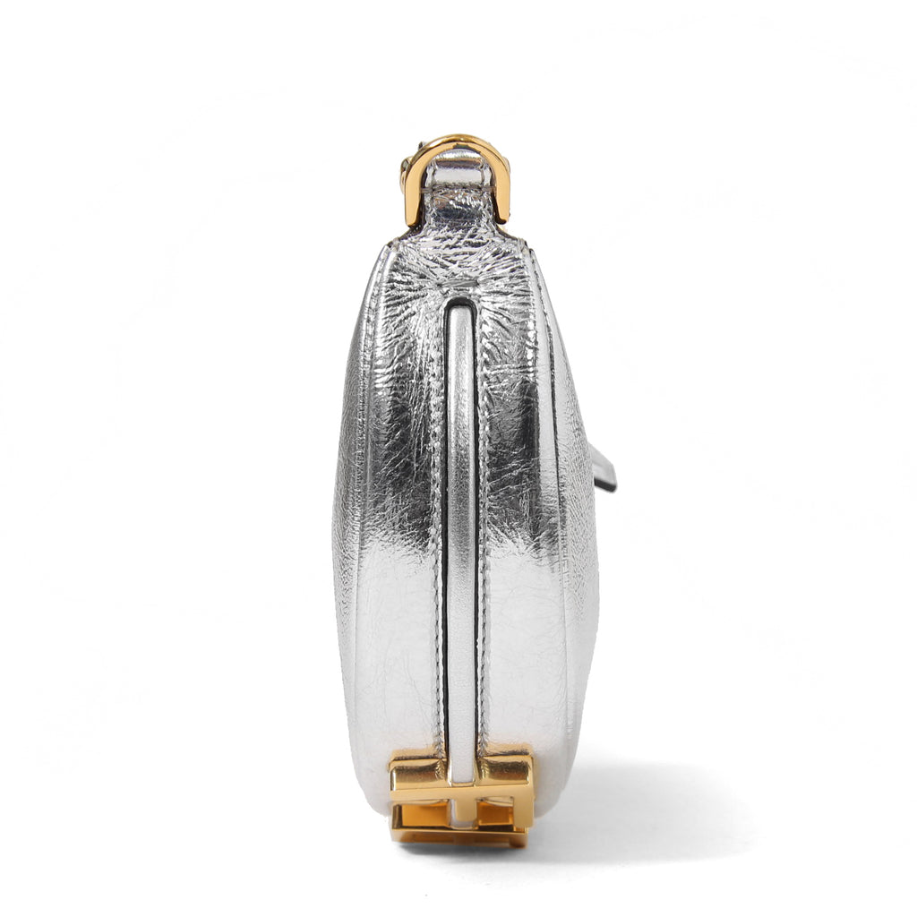 FENDI フェンディ / 22SS 美品 ナノ フェンディグラフィ ホーボーバッグ / (SILVER)
