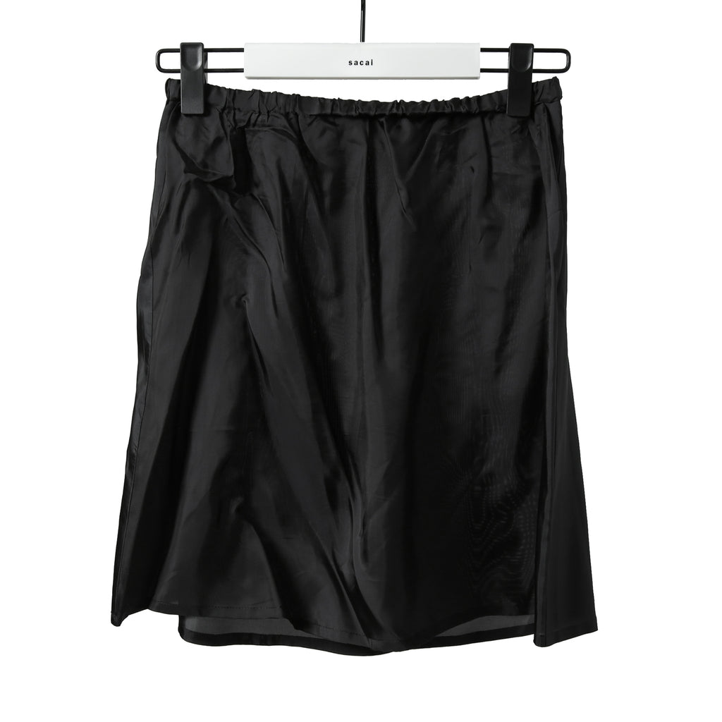 sacai サカイ / 21AW 美品 Tweed Maxi Skirt ラップデザイン ツイード ロングスカート / 21-05741 / size 1 (BLACK x GREEN)