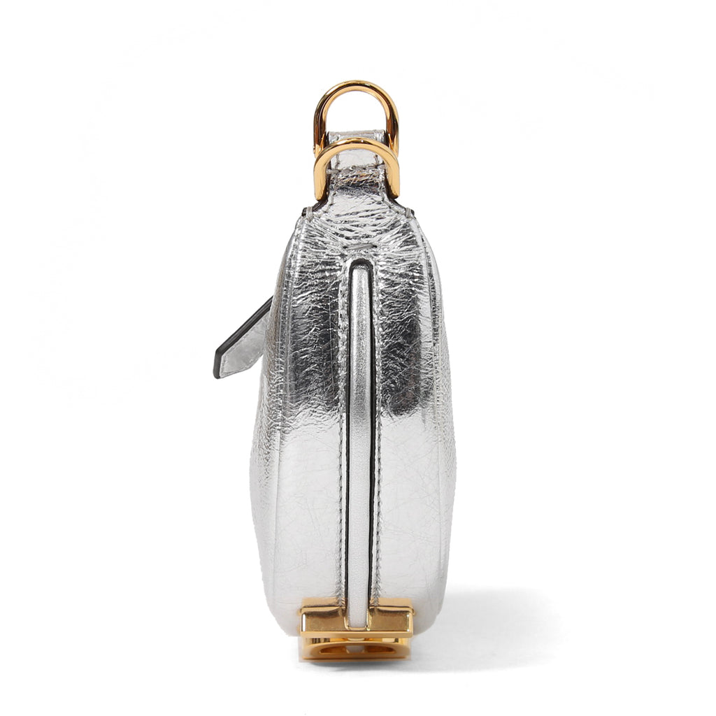 FENDI フェンディ / 22SS 美品 ナノ フェンディグラフィ ホーボーバッグ / (SILVER)