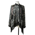 sacai サカイ / 21AW 美品 Tweed Pullover ツイードプルオーバー ブラウス / 長袖シャツ / 21-05737 / size 2 (BLACK x GREEN)