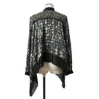 sacai サカイ / 21AW 美品 Tweed Pullover ツイードプルオーバー ブラウス / 長袖シャツ / 21-05737 / size 2 (BLACK x GREEN)