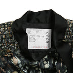 sacai サカイ / 21AW 美品 Tweed Pullover ツイードプルオーバー ブラウス / 長袖シャツ / 21-05737 / size 2 (BLACK x GREEN)