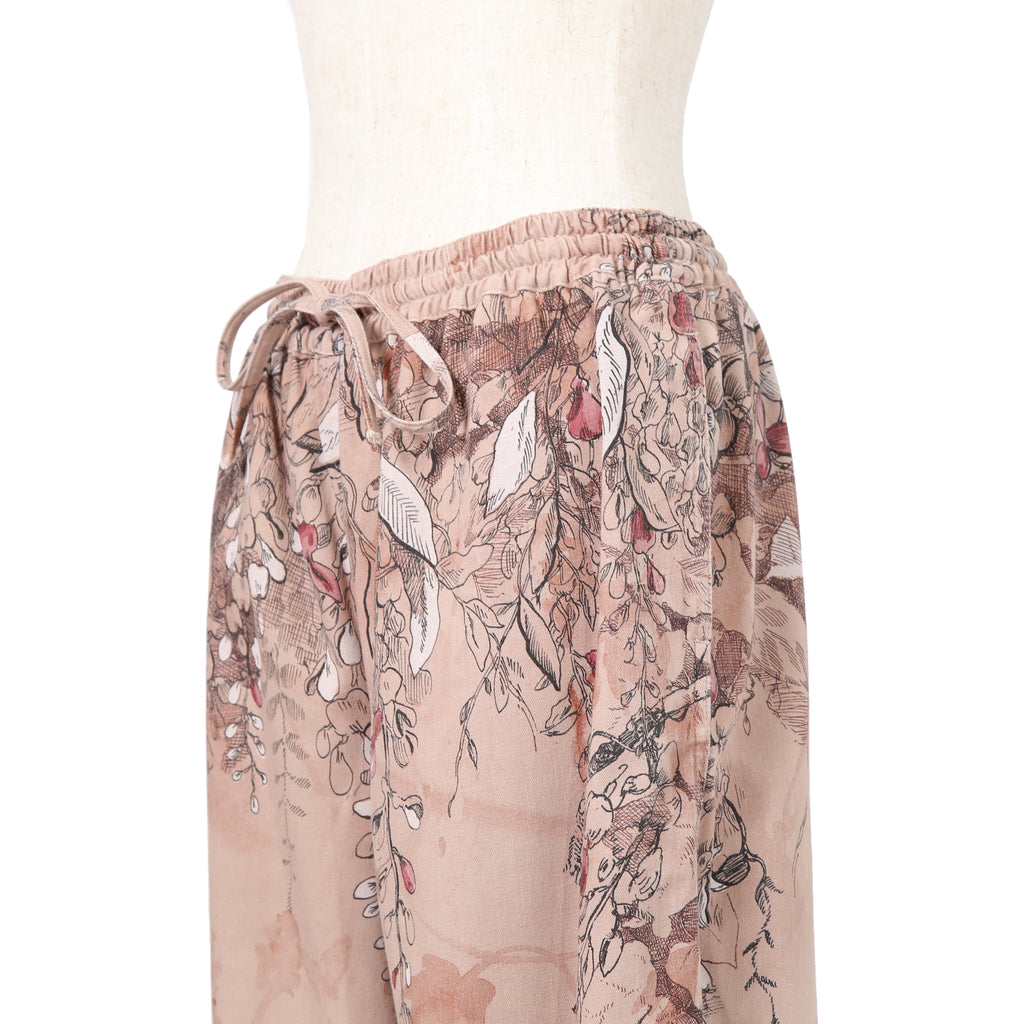 Christian Dior クリスチャン ディオール / 23SS  美品 花柄パラッツォパンツ / ワイド クロップド / 312P23A3570 / size FR34 IT38 (XS-S) PINK BEIGE