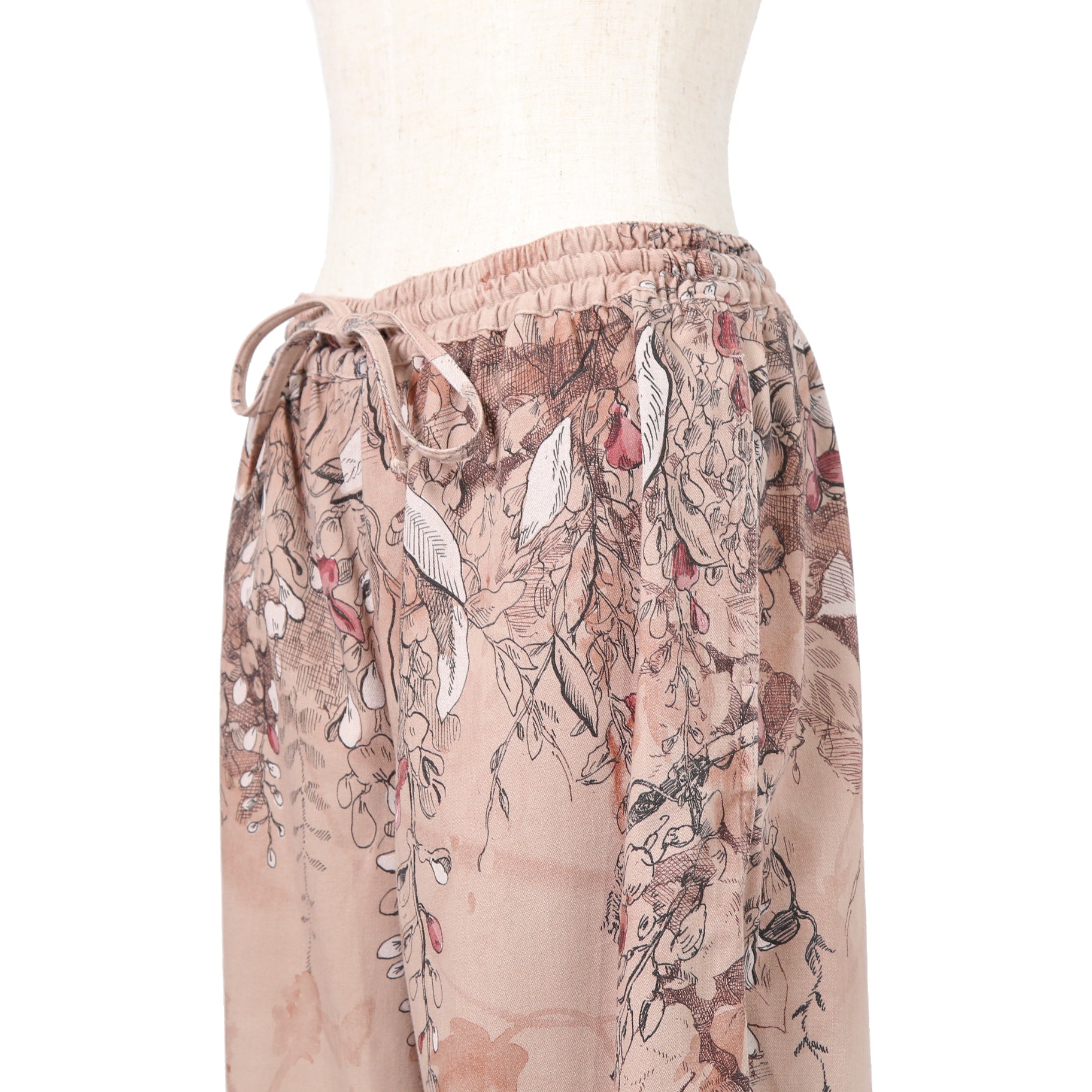 Christian Dior クリスチャン ディオール / 23SS  美品 花柄パラッツォパンツ / ワイド クロップド / 312P23A3570 / size FR34 IT38 (XS-S) PINK BEIGE