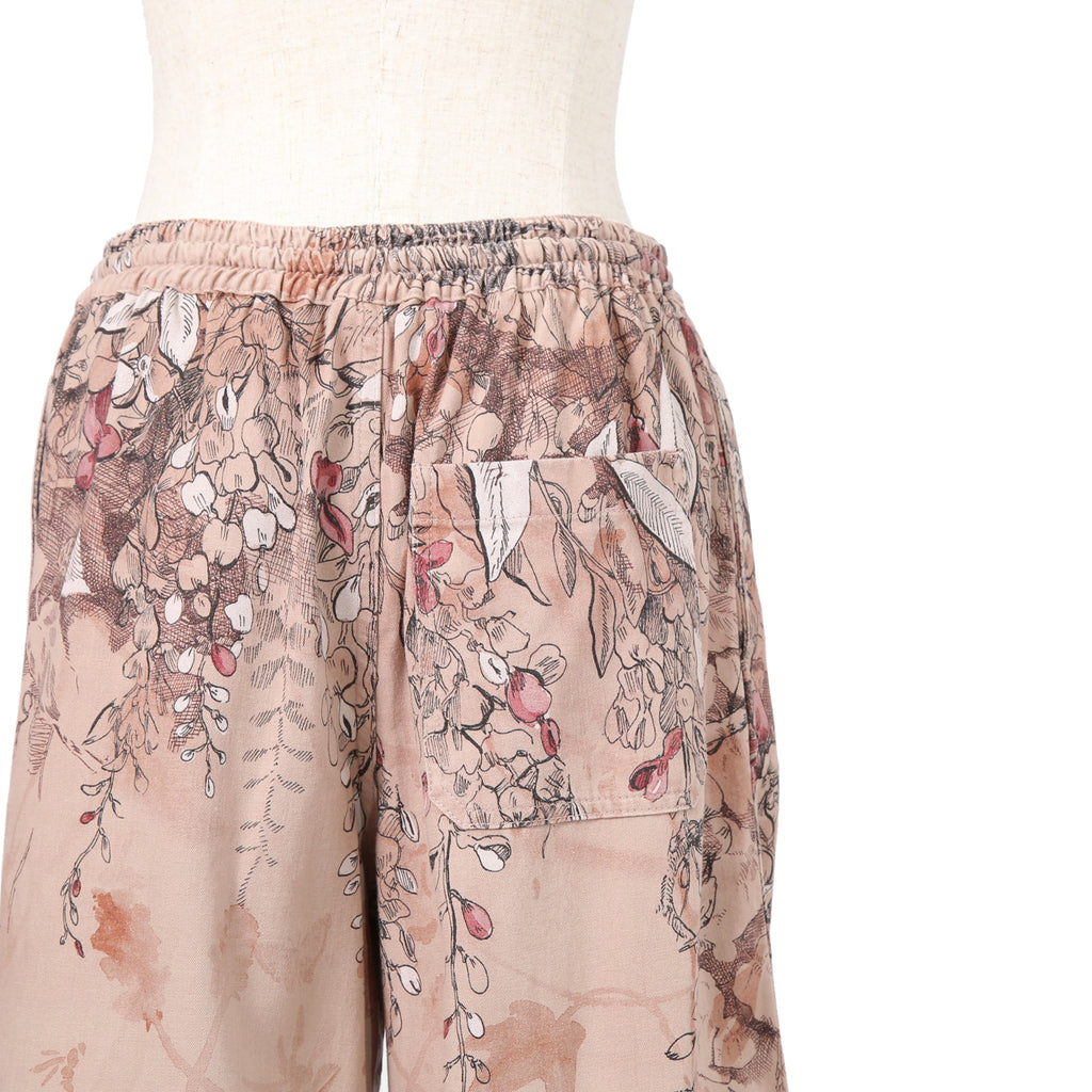 Christian Dior クリスチャン ディオール / 23SS  美品 花柄パラッツォパンツ / ワイド クロップド / 312P23A3570 / size FR34 IT38 (XS-S) PINK BEIGE