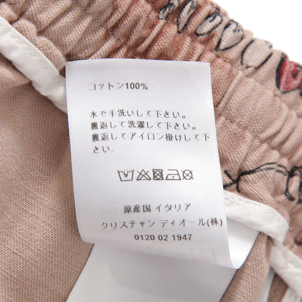 Christian Dior クリスチャン ディオール / 23SS  美品 花柄パラッツォパンツ / ワイド クロップド / 312P23A3570 / size FR34 IT38 (XS-S) PINK BEIGE
