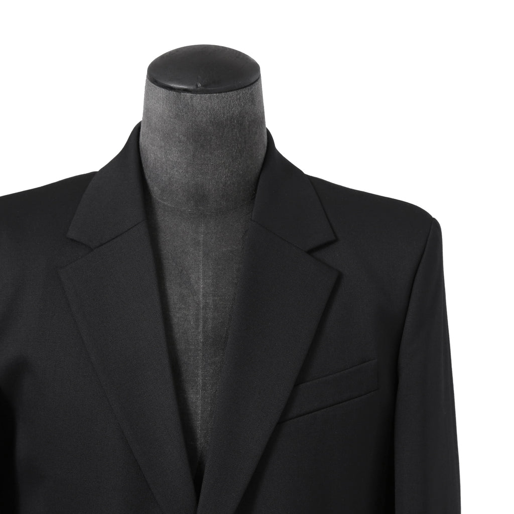 VALENTINO ヴァレンティノ / 現行モデル シングル ブレスト テーラード ジャケット / Vロゴ モノグラム 裏地 / ウール ブレザー /  XV3CED40804 598 / size 46 (BLACK)