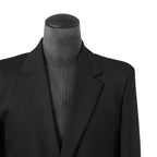 VALENTINO ヴァレンティノ / 現行モデル シングル ブレスト テーラード ジャケット / Vロゴ モノグラム 裏地 / ウール ブレザー /  XV3CED40804 598 / size 46 (BLACK)