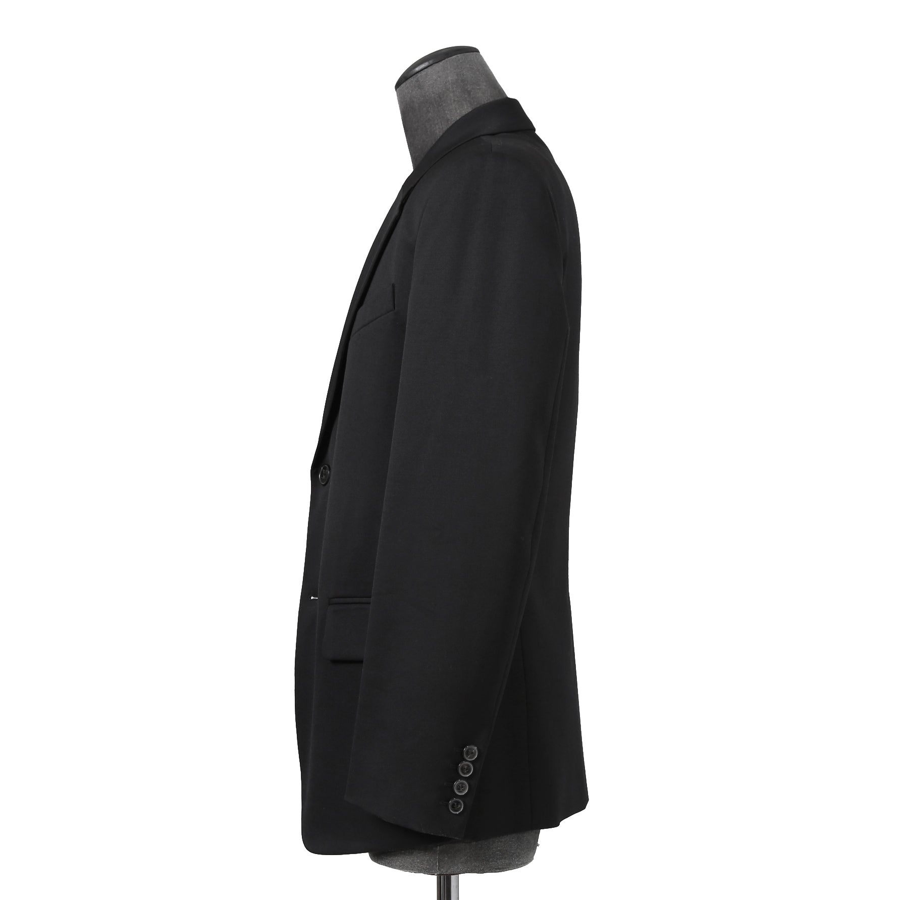 VALENTINO ヴァレンティノ / 現行モデル シングル ブレスト テーラード ジャケット / Vロゴ モノグラム 裏地 / ウール ブレザー /  XV3CED40804 598 / size 46 (BLACK)