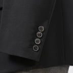 VALENTINO ヴァレンティノ / 現行モデル シングル ブレスト テーラード ジャケット / Vロゴ モノグラム 裏地 / ウール ブレザー /  XV3CED40804 598 / size 46 (BLACK)