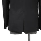 VALENTINO ヴァレンティノ / 現行モデル シングル ブレスト テーラード ジャケット / Vロゴ モノグラム 裏地 / ウール ブレザー /  XV3CED40804 598 / size 46 (BLACK)