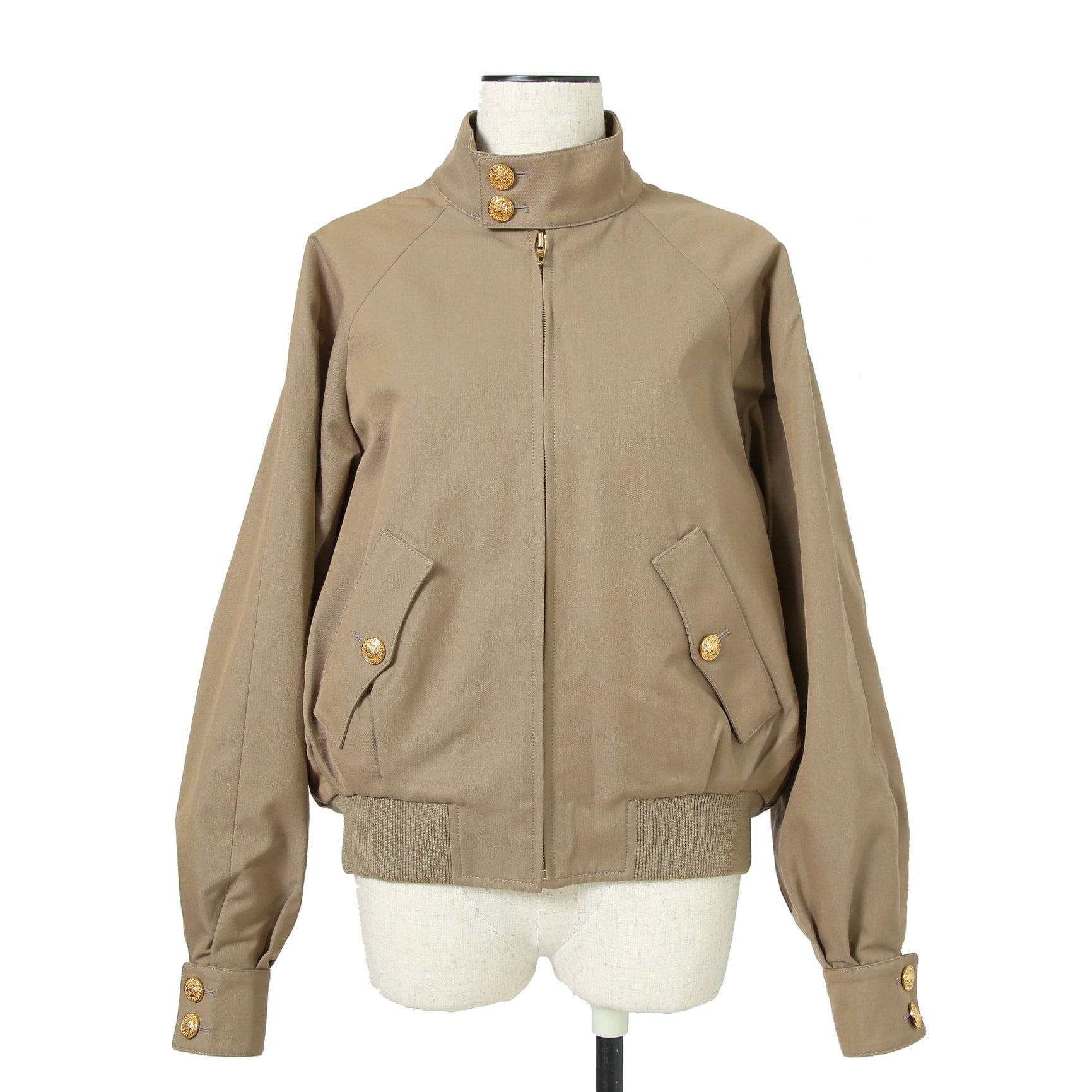 新品 CELINE セリーヌ / 22SS エディ期 / ハリントンジャケット / 2V22F984C / size 38 (KHAKI BEIGE) レディース