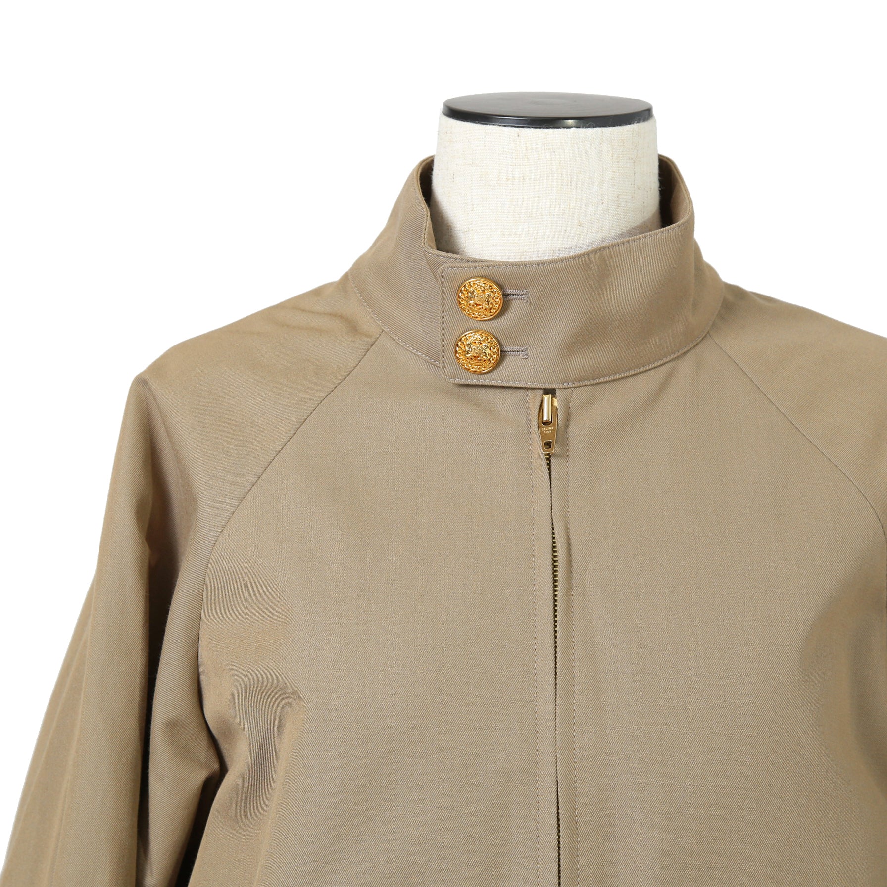 新品 CELINE セリーヌ / 22SS エディ期 / ハリントンジャケット / 2V22F984C / size 38 (KHAKI BEIGE) レディース