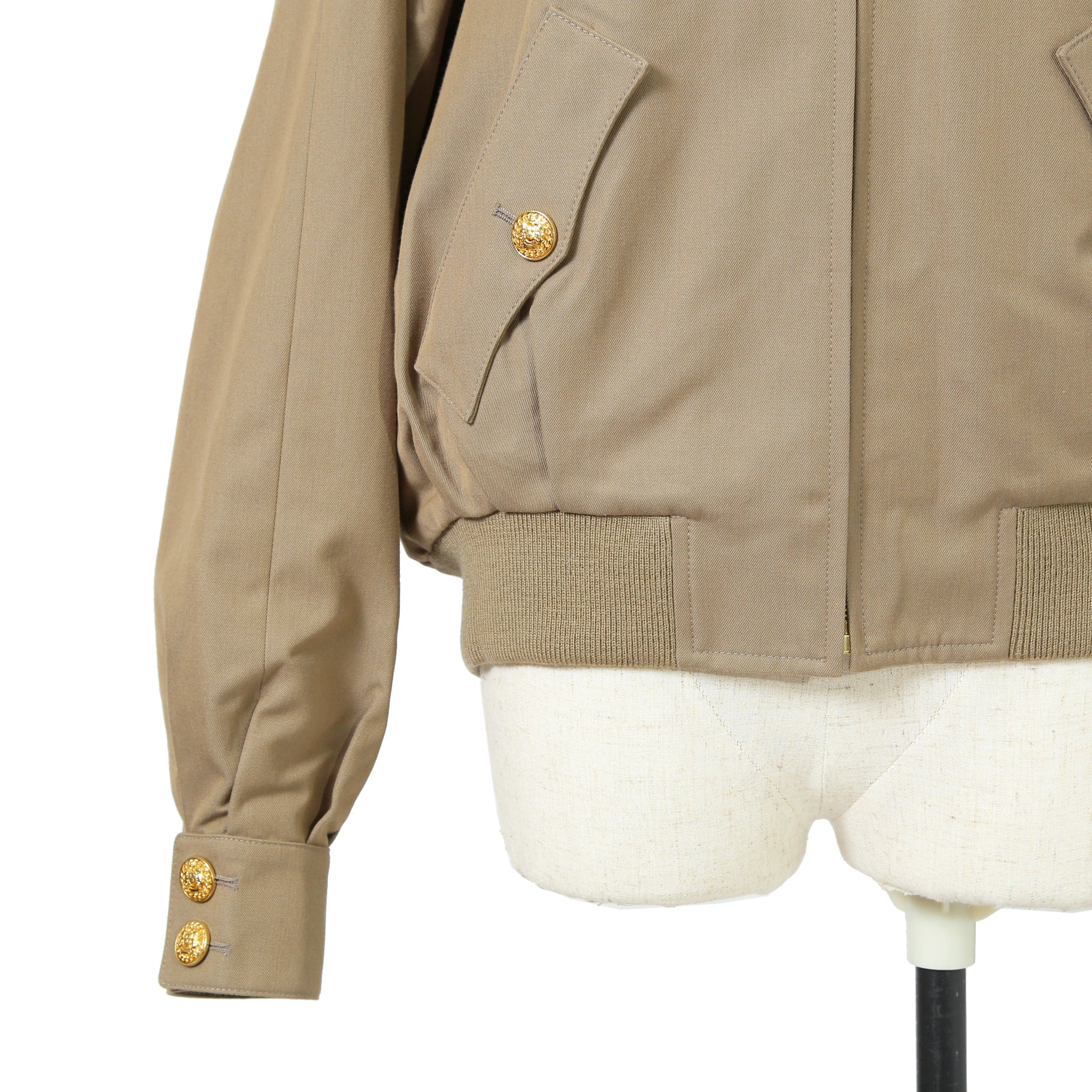 新品 CELINE セリーヌ / 22SS エディ期 / ハリントンジャケット / 2V22F984C / size 38 (KHAKI BEIGE) レディース