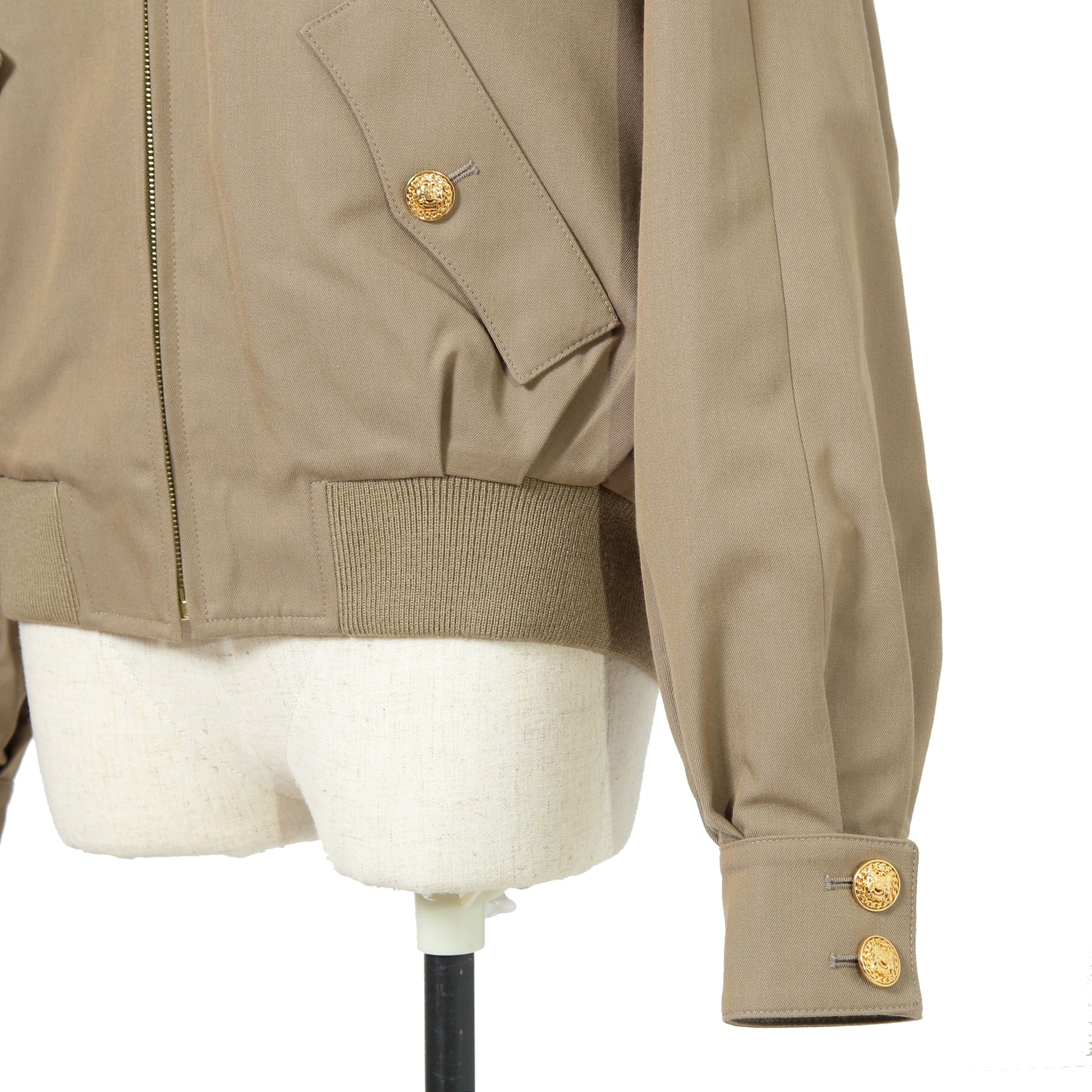 新品 CELINE セリーヌ / 22SS エディ期 / ハリントンジャケット / 2V22F984C / size 38 (KHAKI BEIGE) レディース