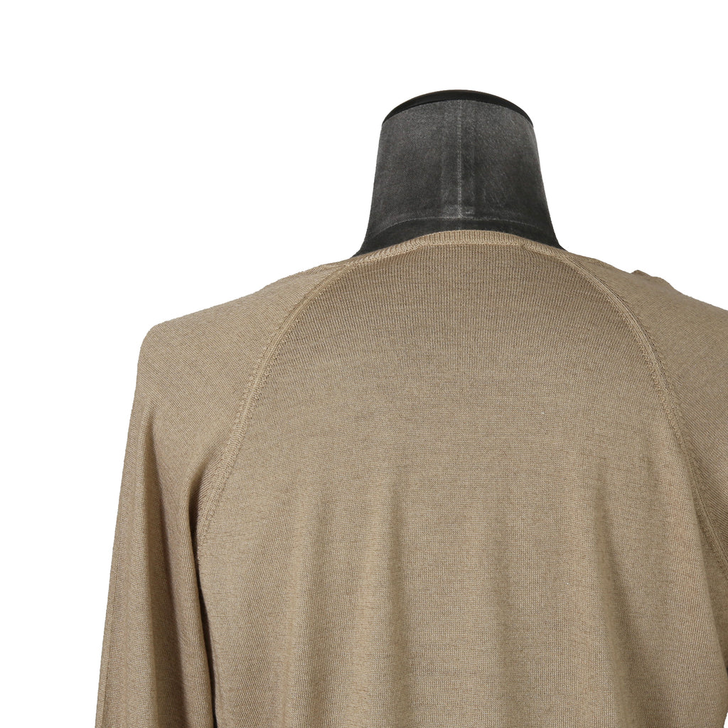 PRADA プラダ / 美品 ウールシルク / Vネック  セーター / 長袖 / size 50 (L) BEIGE