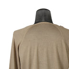 PRADA プラダ / 美品 ウールシルク / Vネック  セーター / 長袖 / size 50 (L) BEIGE