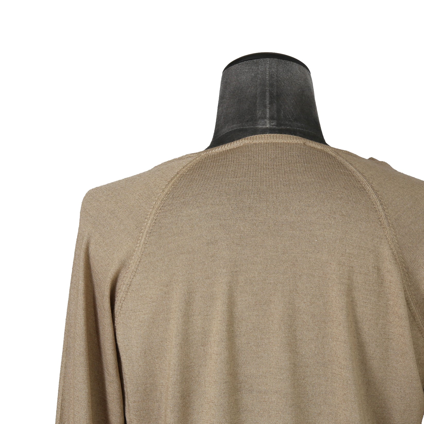 PRADA プラダ / 美品 ウールシルク / Vネック  セーター / 長袖 / size 50 (L) BEIGE