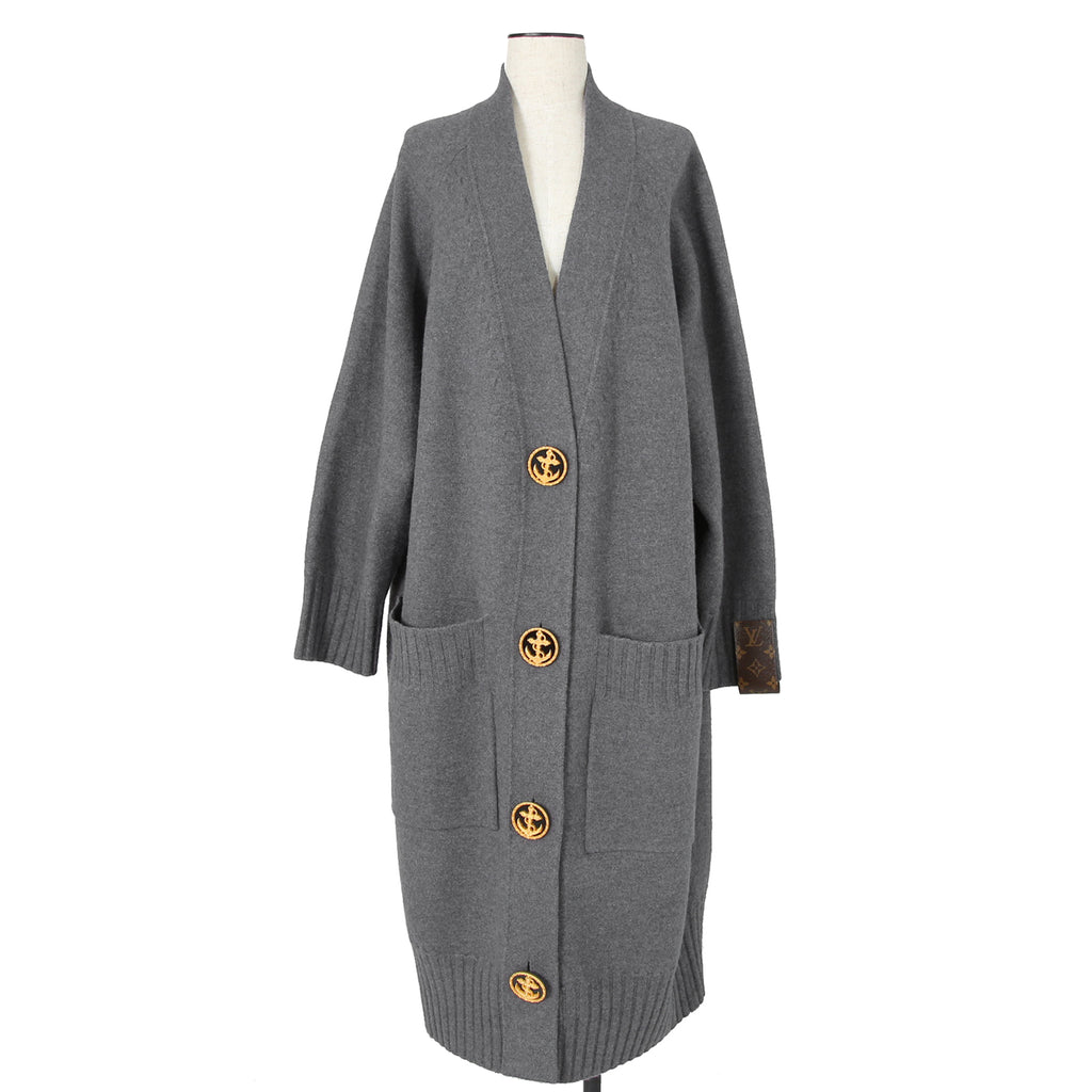 LOUIS VUITTON ルイヴィトン / 23SS ランウェイモデル / オーバーサイズ ボタンアップ ロング カーディガン / RW231B 129 FOKC87 / size XS (GRAY)