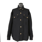 極美品 VERSACE ヴェルサーチ / 24AW メデューサ ロゴ ボタン / ウール トラッカー ジャケット / 1004062 / size 46 (BLACK)