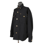 極美品 VERSACE ヴェルサーチ / 24AW メデューサ ロゴ ボタン / ウール トラッカー ジャケット / 1004062 / size 46 (BLACK)