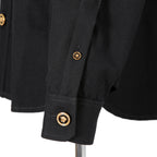 極美品 VERSACE ヴェルサーチ / 24AW メデューサ ロゴ ボタン / ウール トラッカー ジャケット / 1004062 / size 46 (BLACK)