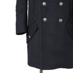 DIESEL ディーゼル ブラックゴールド / 美品 ウール ナポレオンコート / コンチョボタン / size 46 (NAVY)
