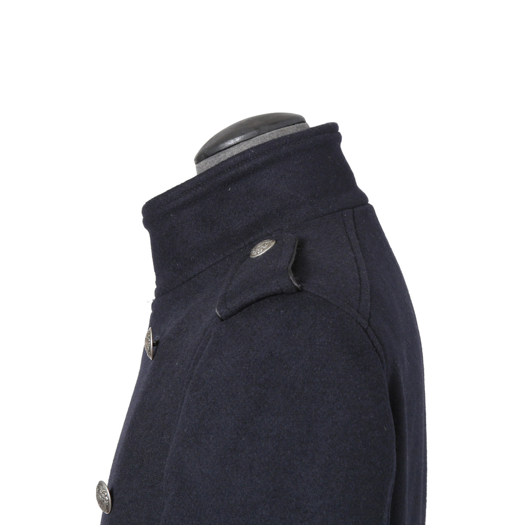 DIESEL ディーゼル ブラックゴールド / 美品 ウール ナポレオンコート / コンチョボタン / size 46 (NAVY)