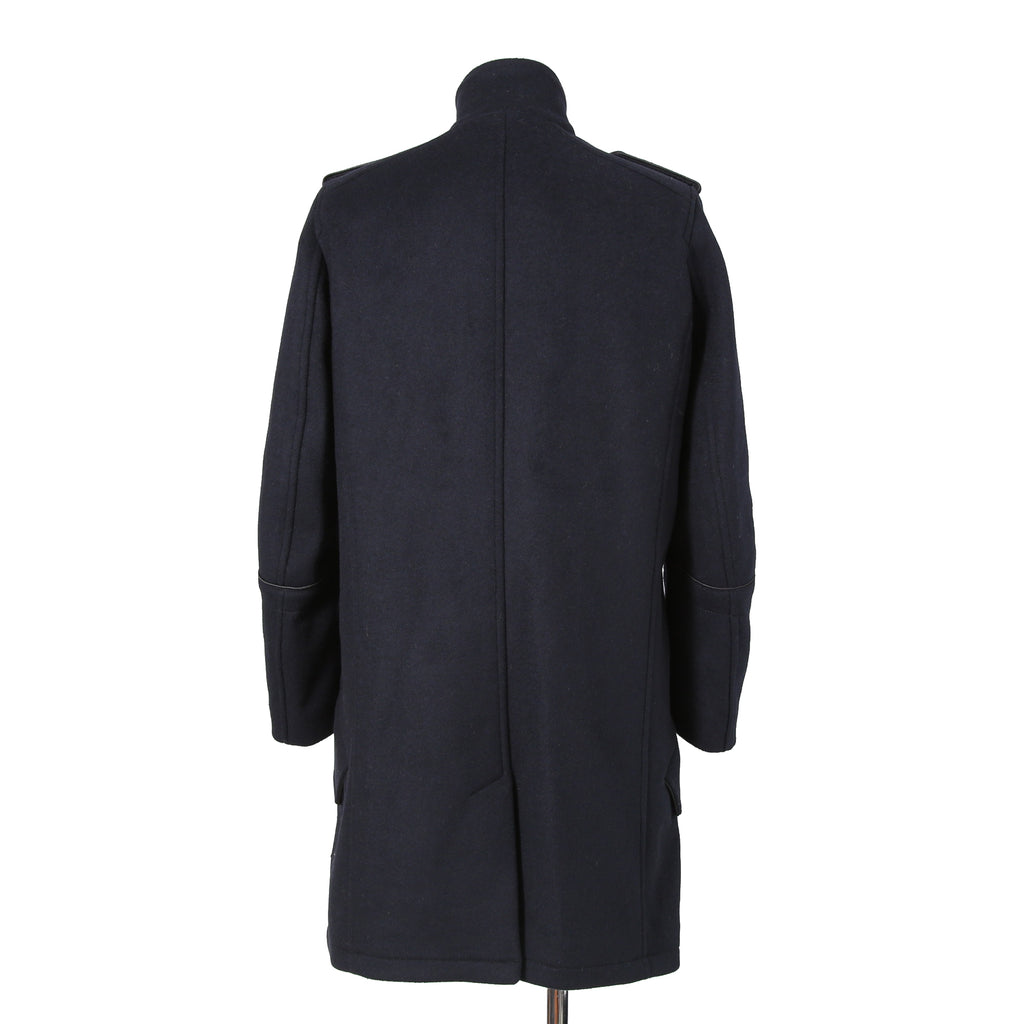 DIESEL ディーゼル ブラックゴールド / 美品 ウール ナポレオンコート / コンチョボタン / size 46 (NAVY)