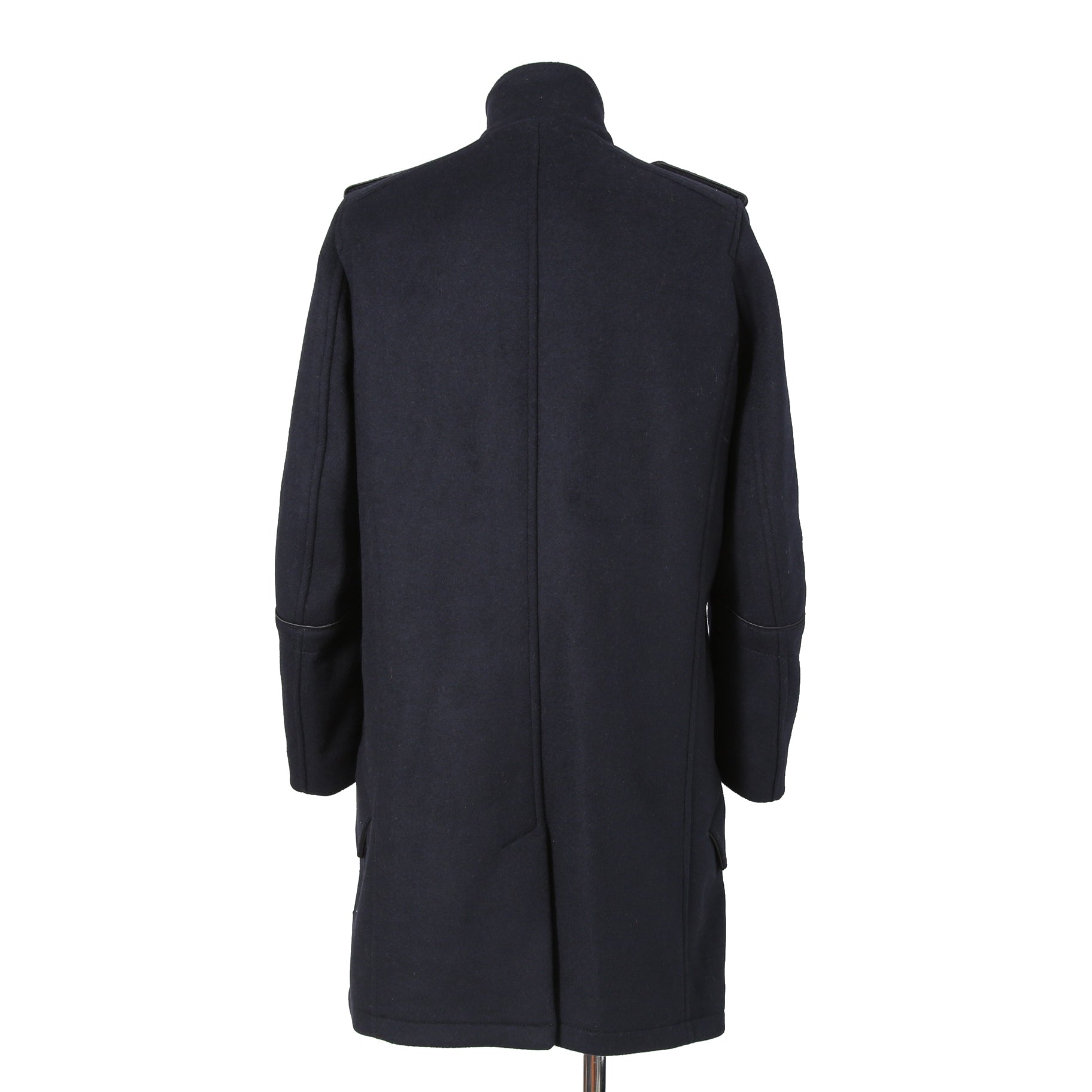 DIESEL ディーゼル ブラックゴールド / 美品 ウール ナポレオンコート / コンチョボタン / size 46 (NAVY)