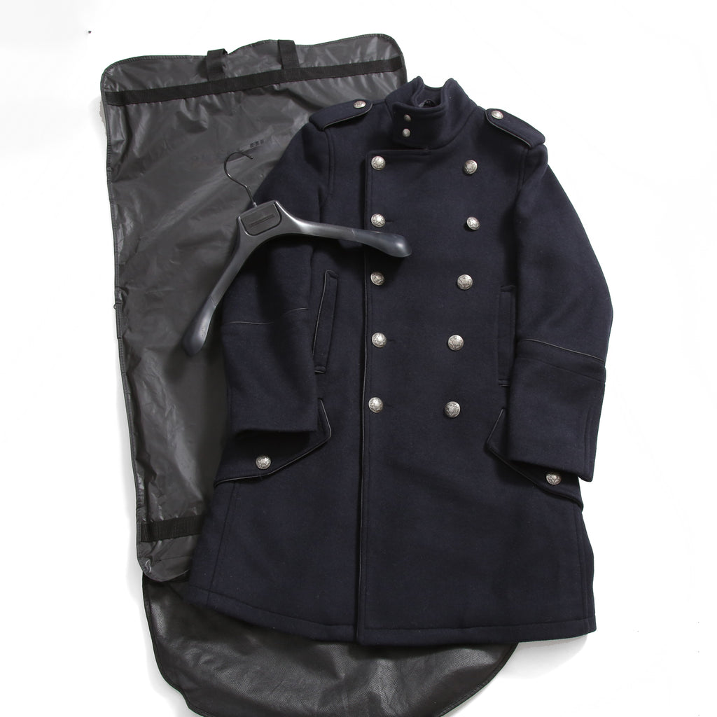 DIESEL ディーゼル ブラックゴールド / 美品 ウール ナポレオンコート / コンチョボタン / size 46 (NAVY)