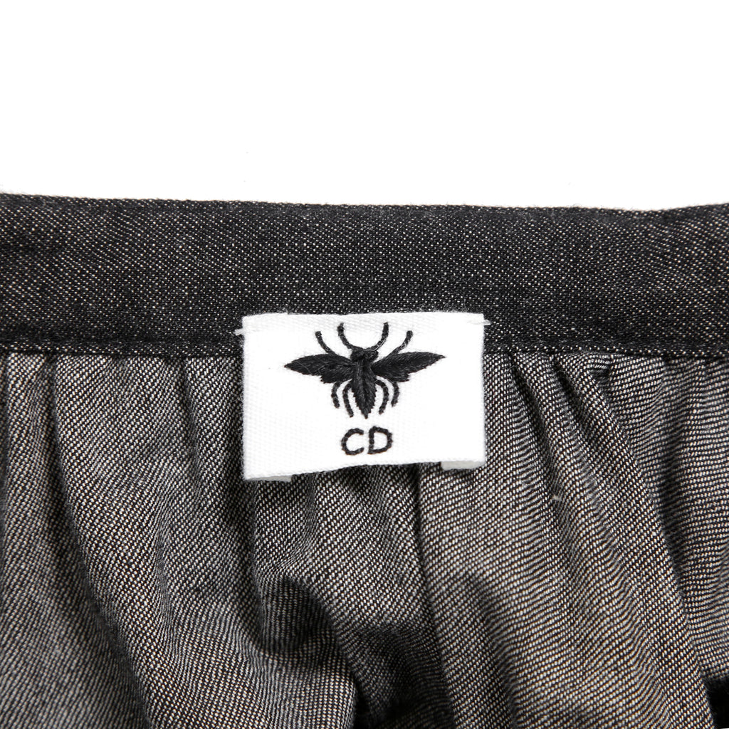 Christian Dior ディオール / 21年 コーティング デニム プリーツ ミディスカート / ボトムス / 142J04A3399 / size 38 (BLACK)