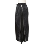 sacai サカイ / 美品 サイドプリーツ MA-1 スカート/ Nylon Twill Skirt / SCW-003 / size 2 (BLACK)