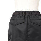 sacai サカイ / 美品 サイドプリーツ MA-1 スカート/ Nylon Twill Skirt / SCW-003 / size 2 (BLACK)