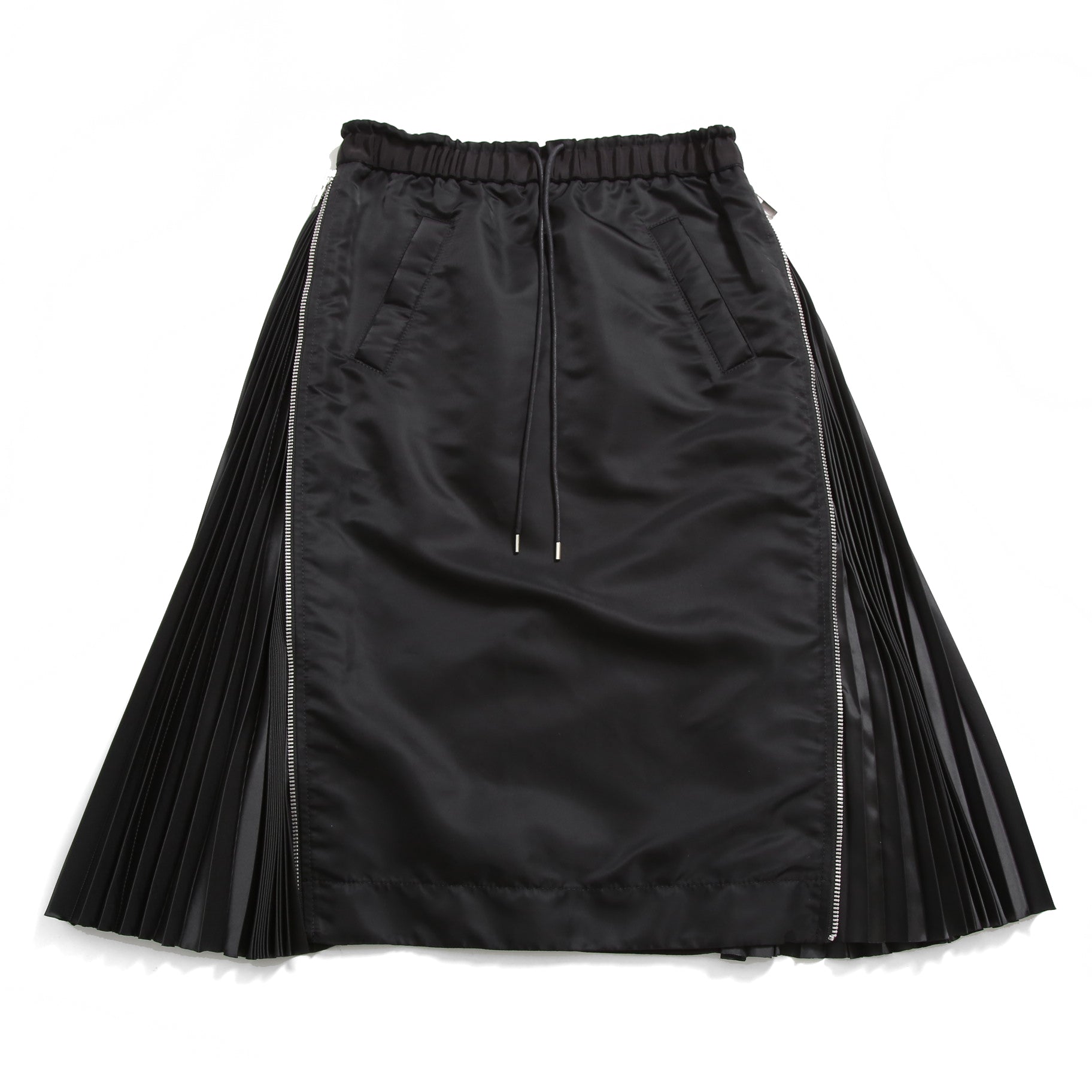 sacai サイドプリーツ MA-1 スカートNylon Twill Skirt sacai サカイ / 美品 サイドプリーツ MA-1 スカート/ Nylon Twill