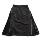 sacai サカイ / 美品 サイドプリーツ MA-1 スカート/ Nylon Twill Skirt / SCW-003 / size 2 (BLACK)