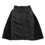 sacai サカイ / 美品 サイドプリーツ MA-1 スカート/ Nylon Twill Skirt / SCW-003 / size 2 (BLACK)